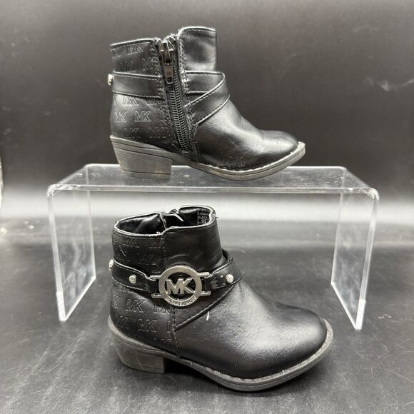Michael Kors Black Ranahan Bootie Toddler Girls Size 6 - Picture 1 of 7